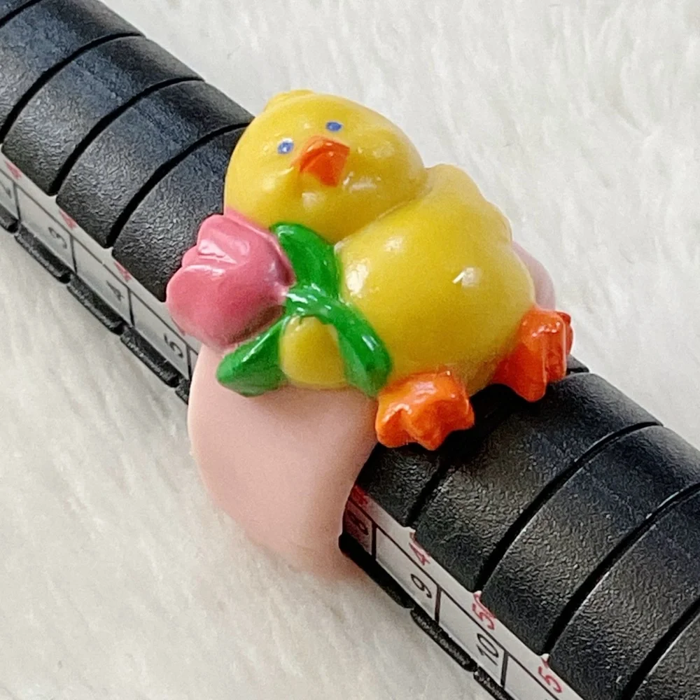 Vintage Russ Chick Ring Plastic Easter Novelty Pink Band